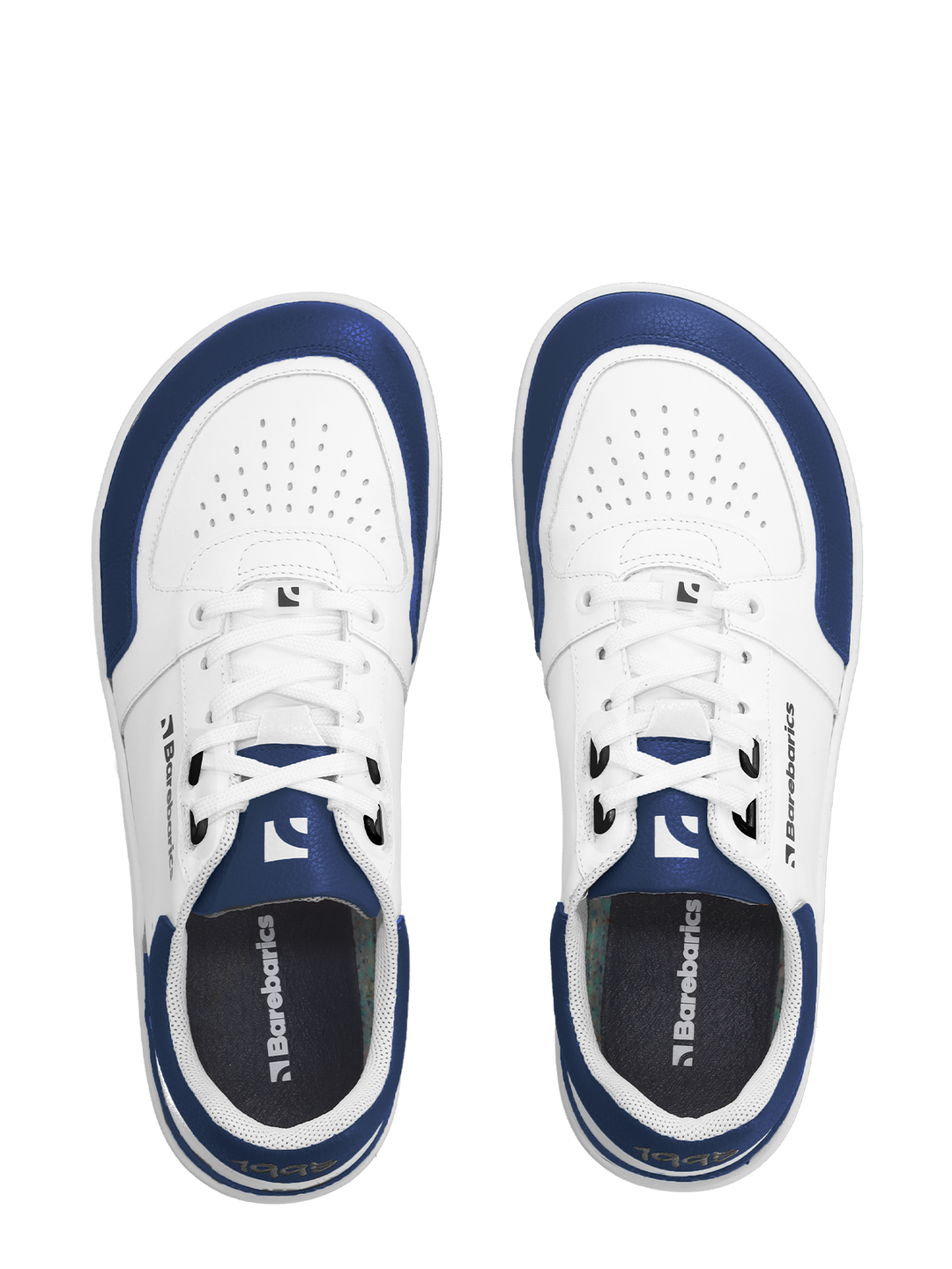 Barebarics Wave - White & Dark Blue - Cuero