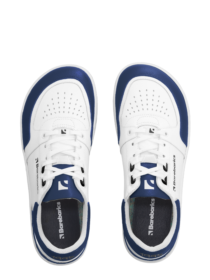 Barebarics Wave - White & Dark Blue - Cuero