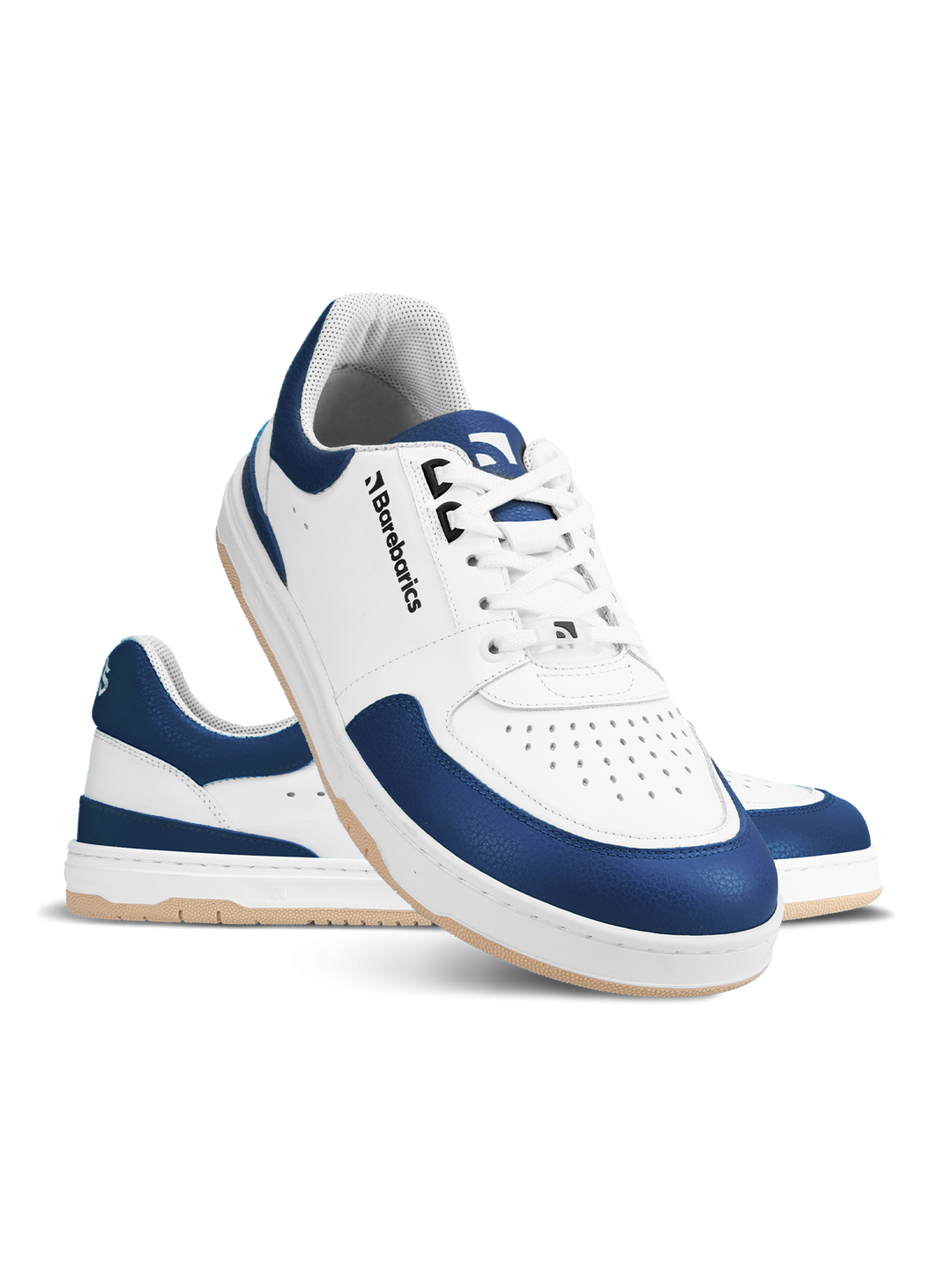 Barebarics Wave - White & Dark Blue - Cuero