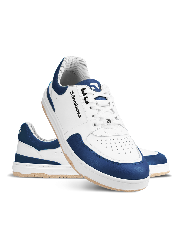 Barebarics Wave - White & Dark Blue - Cuero