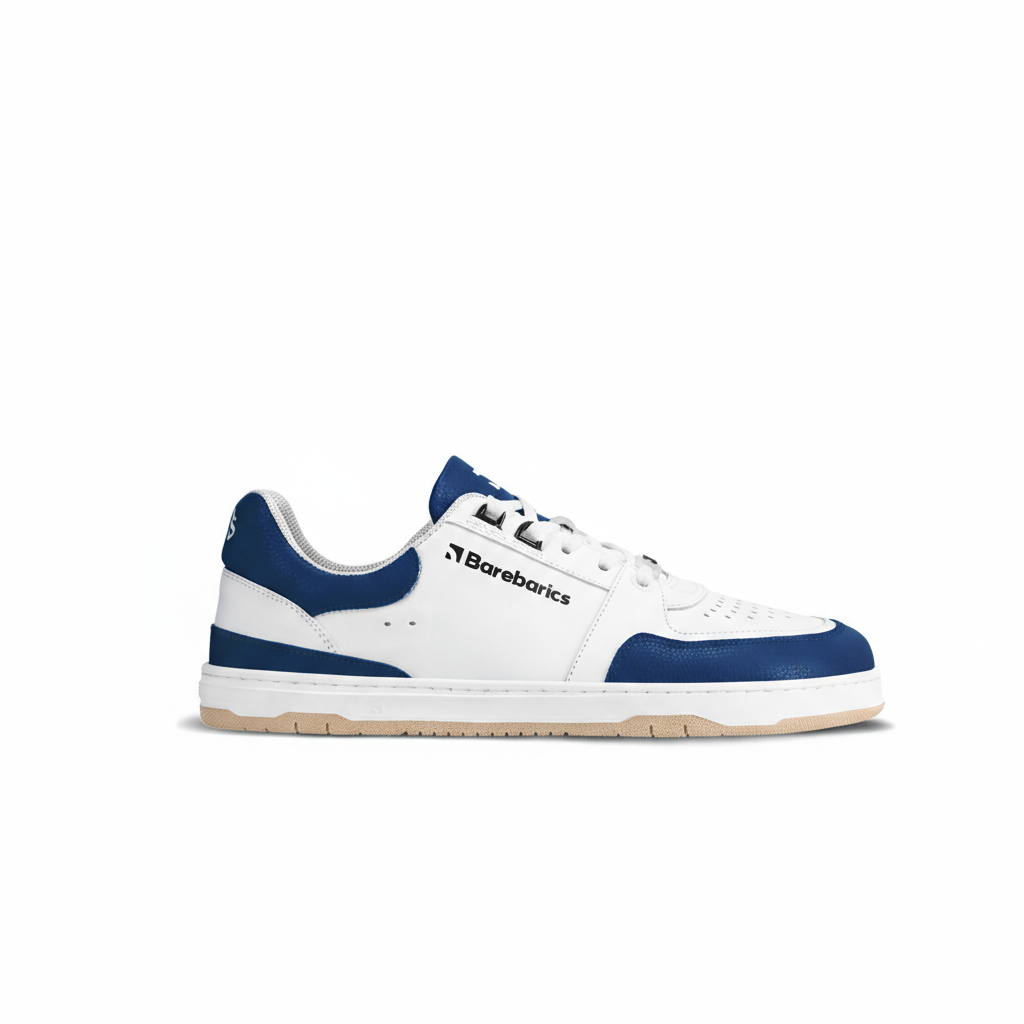 Barebarics Wave - White & Dark Blue - Cuero