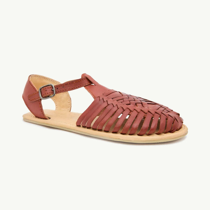 Calzado barefoot de cuero Origo Huaraches Clásica Cinnamon, vista 3/4