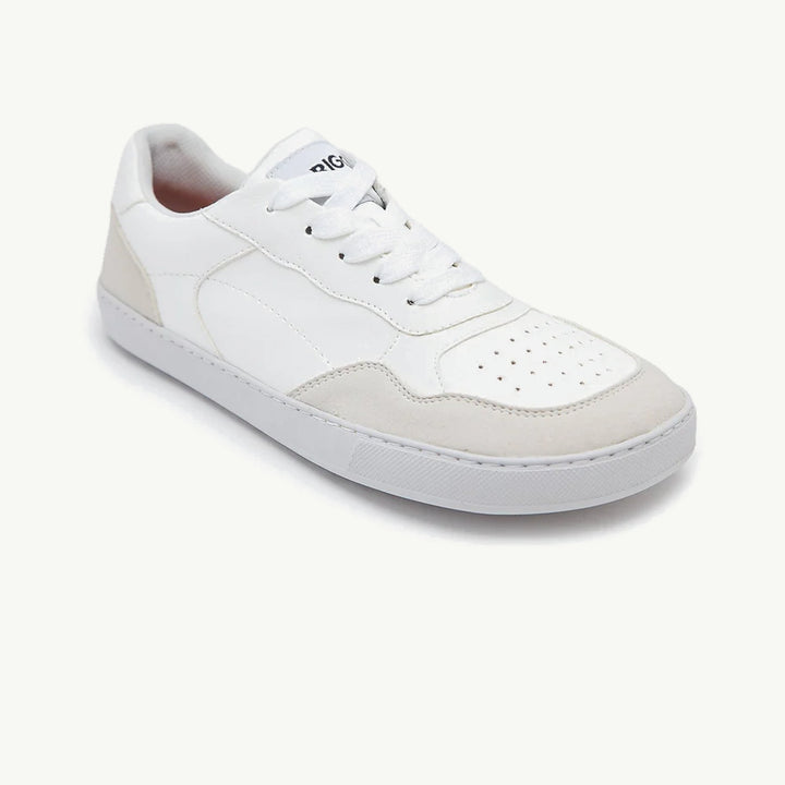 Zapatillas barefoot Origo Retro Gen 2 White blancas, vista 3/4